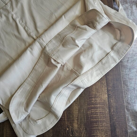 Modern Citizen Joanne Satin Sheen Knee Length Sleeveless Dress, S, Cream - Picture 8 of 11